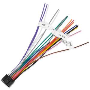 lot 14264 image: Android Radio Wiring Harness Adapter Replacement for Select Android Car Stereo 16 Pin ISO Connector Cable with Full Labels Multicolored
