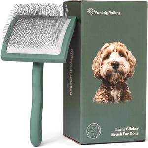lot 14272 image: Freshly Bailey Doodle Brush for Goldendoodle, Poodle, and Labradoodle Coats - Best Slicker for Dogs With Wavy and Curly Hair - Detangle and Fluff Like a Pro - Grooming Must Haves (Large)