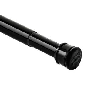 lot 19314 image: Ginbel Direct Tension Curtain Rods 27-82 Inch, 1inDiameter Shower Curtain Rod Spring Long Adjustable for Bathroom Windows Closet No Drilling No Rust, Black