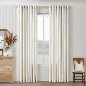 lot 19370 image: Natural Linen Curtains 84 Inches Long 2 Panels Set for Living Room Grommet Privacy Light Filtering Non-See-Through Drapes Bedroom Ivory Cream Semi Sheer Farmhouse Boho Window Curtain 84 Inch Length