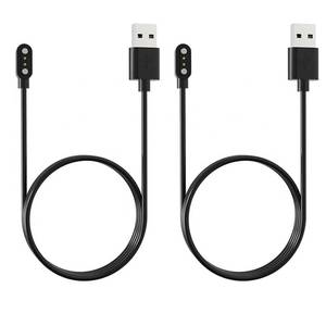 lot 20096 image: 2 Pcs Black Compatible with Da Fit Smart Watch Charger, Replacement USB Charger Cable Charging Cord for Smart Watch Smartwatch Replacement Smartwatch Accessories With Automatic Protection (3.3 Ft)