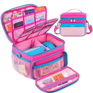 lot 20116 image: Jaffzora Carrying Case Compatible with Yoto Player 3rd Generation, Travel Storage Bag Holds 30 Cards for Audio Speaker and Headphone Accessories,Pink