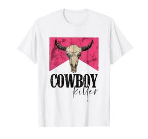 lot 20148 image: Western Cowgirl Vintage Punchy Cowboy Killers Bull Horn T-Shirt Medium