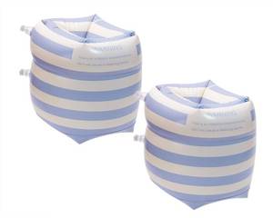 lot 20149 image: Penta Angel Swim Arm Floats 2Pcs PVC Inflatable Arm Band Flotation Sleeves Tubes Blow Up Water Rings for Women Men Summer Outdoor Swimming Pool Beach Party (Blue Stripe)