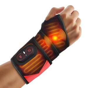lot 20165 image: Cordless Wrist Massager for Carpal Tunnel Relief, Hand Massager with Heat, Heated Wrist Massager, Wrist Heating Pad for Pain Relief, Heated Wrist Wrap for Pain, With Red Light, 3 Heat and 3 Massage Modes, Black