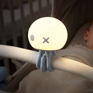 lot 20178 image: Hoxutym Jellyfish Night Light for Kids Bed Frame - Room Decor and Special Cute Funny Gifts, Rechargeable Baby Nursery Lamp with Soft Silicone Touch Control for Breastfeeding, Blue