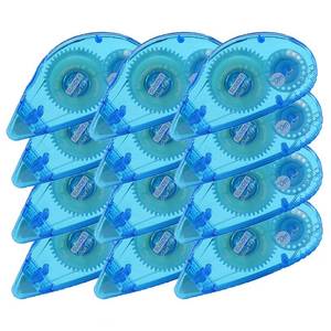 lot 20182 image: Glue Runner Permanent, Double Sided Adhesive Scrapbook Runner Tape Roller, 0.3-inch by 360-Inch, Permanent Adhesive Dots Roller Applicator, 12 Pack - Blue