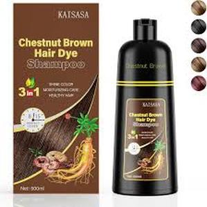 lot 2120 image: Kaisasa Chestnut Brown Hair Dye Shampoo 3-in-1 500ml