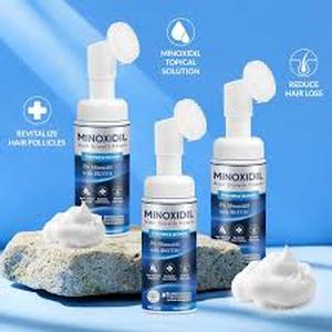 lot 2123 image: Minoxidil 5percent Hair and Beard Growth Foam with Biotin - Multi-Pack