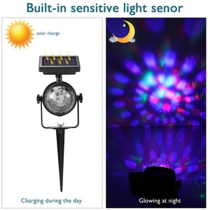 lot 4034 image: Solar Spot Light with Crystal Ball LED