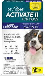 lot 4092 image: Tevrapet Activate II Flea and Tick Treatment for Extra Large Dogs Over 55 lbs