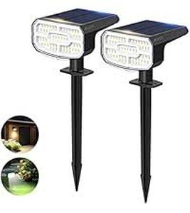 lot 5224 image: Solar LED Spotlight with Ground Stake set of 10