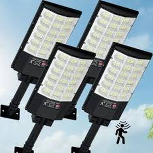 lot 11929 image: TFKK Solar Street Lights Outdoor Solar Spotlights 4 Pack