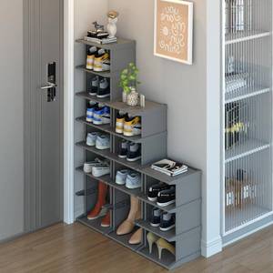 lot 1723 image: AFOORD Narrow Shoe Rack12Tiers, Tall Skinny Shoe Organizer, Small Space and Vertical Shoe Rack, Suitable for Entryway,Hallway,Closet, Corner, Bedroom and Garage Shoe Shelf (Classic Grey
