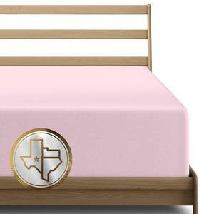 lot 1731 image: TEXAS LINEN CO. 100percent Egyptian Cotton King Size Fitted Sheet Only - Luxury 1000 Series Lonestar Lovinft Collection 16in Deep Pocket King Fitted Sheet (Blush), Cooling, Fully Elasticized Bottom Sheets