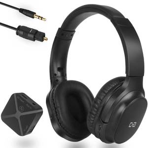 lot 1768 image: Wireless Headphones for TV Watching, 2.4G RF Headset for Seniors, Optical and 3.5mm Connection Transmitter, Plug-n-Play 100ft Range 48H Playtime, No Delay, Easy Setup, Gift for Parents and Elderly