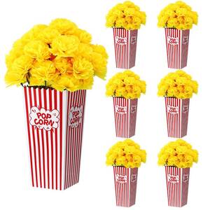 lot 2271 image: Rivvlive 6 Sets Movie Night Party Decorations Table Centerpieces 6 Popcorn Buckets with 60 Yellow Artificial Carnations Carnival Circus Table Decorations for DIY Theater Birthday Party Favors