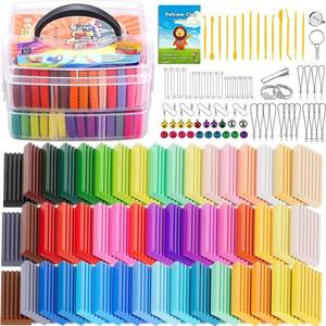 lot 2276 image: CiaraQ Polymer Clay 50 Colors Starter Kit - Oven Bake Modeling Clay for Kids and Artists, Non-Sticky DIY Clay with Sculpting Tools, Fun Gift for Children Ages 4, 2.8 lb
