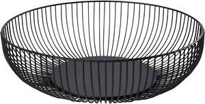 lot 2280 image: 7UYUU Fruit Bowl for Kitchen Counter, Black Wire Fruit Bowl, Metal Countertop Fruit Basket, 11 Inches Round Holder for Lemon, Banana, Candy, Snack in Office (Round C)