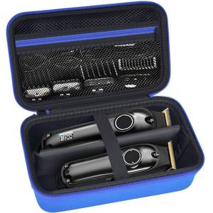 lot 2284 image: Case Compatible with Novah for Ufree for KIKIDO for GLAKER for FADEKING for GSKY for Romanda Professional Hair Clippers, Beard Trimmer Grooming Storage Holder for Hair Trimmers Set (Box Only)-Blue