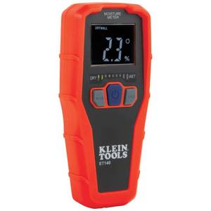 lot 2306 image: Klein Tools ET140 Pinless Moisture Meter for Non-Destructive Moisture Detection in Drywall, Wood, and Masonry Detects up to 34-Inch Below Surface
