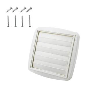 lot 2328 image: Amonk Adjustable Dryer Vent Cover Outside 4ftft to 5ftft to 6ftft Plastic Louvered Outdoor Dryer Vent Covers for Wall Airflow Vent Dryer Cover with 8 Screws, White
