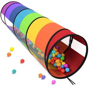 lot 2344 image: Extra-Large Play Tunnel for Toddlers 1-3 Years � Pop-Up Baby Crawl Tube, Sensory Activity, Indoor and Outdoor Kids Toy, Collapsible for Easy Storage