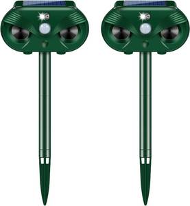 lot 2368 image: 2026 IP65 Deer Repellent Devices Racoon Squirrel Sonic Fortress Pro, Solar Ultrasonic Animal Repeller Outdoor Cat Deterrent with Motion Sensor to Scare Rabbit Skunk Dog Out of Garden Farm(2Pack)
