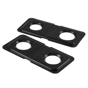 lot 2370 image: Upgraded Stainless Steel WB34K10009 WB34K10010 Drip Pans Stove Replacement Parts for GE Spectra Rectangle Oven Double Burner Drip Pan Stovetop Bowls Black GE Gas Range Cooktop Burner Catch Pans 2 Pcs