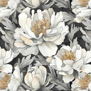 lot 2377 image: Safiyya Peel and Stick Wallpaper Black and White Floral Contact Paper Peel and Stick 17.3inx 78.7in Wall Paper Self Adhesive Removable Wallpaper for Bedroom Bathroom Vinyl Roll
