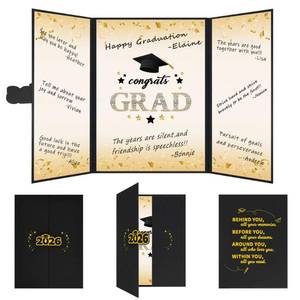 lot 2380 image: Vlipoeasn 2026 Graduation Guest Book Alternative, Black Gold Class of 2026 Graduation Party Decorations, Graduation Signature Book for 2026 College High School, Unique Graduation Gifts for Friends
