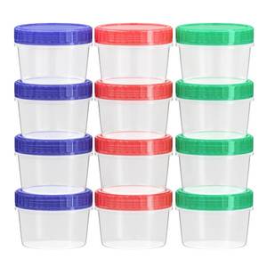 lot 2393 image: SGKSUN Salad Dressing Container Reusable  2 Oz Sauce Container to Go With Leak-Proof Twist Top Lids, Plastic Seasoning Containers, Meal Preparation Containers, Picnic essentials