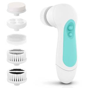 lot 2394 image: Waterproof Facial Cleansing Spin Brush Set with 5 Exfoliating Brush Heads - Electric Face Scrubber Cleanser Brush by CLSEVXY - Face Brush for Gentle Exfoliation and Deep Scrubbing