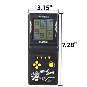 lot 2412 image: Desyeryamimi Handheld Brick Game Console,3.5-inch Large Screen Black Handheld Building Block Game,Tank Racing Electronic Game,Build in 23 Classic Games for Adults or Kids (1 Pcs)
