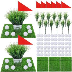 lot 3882 image: Teyva Daily 84 Pcs Golf Party Table Decorations Golf Party Centerpieces Supplies Includes 6 Artificial Grass Mats 60 Mini Golfs 6 Flags 12 Artificial Grass for DIY Sports Theme Birthday Parties Decor