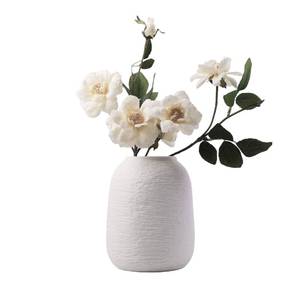 lot 4131 image: White Vases, Minimalist vase,Ceramic Vase,Modern Flower vase, Home Decor vases, Fits Everywhere, Best Decoration for Christmas, Motherfts Day and Other Festivals, 5.9 Inch.(ZJ White)