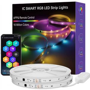 lot 4132 image: TFZBA LED Strip Lights 130FT, Smart IC RGB Segmented DIY Color Changing, Rainbow Chasing Effects, WiFi AppVoice Control, Music Sync, Works with Alexa and Google Assistant, LED Lights for Bedroom Decor