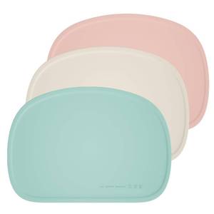 lot 4150 image: Cuddle Campus Set of 3 Silicone Placemats with Raised Edges for Kids,Toddlers,Babies, Non-Slip Dinning Table Mat, Baby Eating Mat, Food Mat Set 4