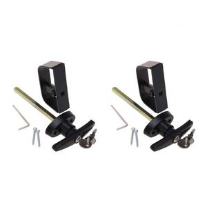 lot 4157 image: StartFine 4�in T-Handle Shed Door Lock Handle with Lock Keyed Alike Garage t Handle Shed Latch Hardware Locking Handle 4.5in T-Handle Lock with 8 Keys self-Drilling Screws and Allen Wrench 2kits