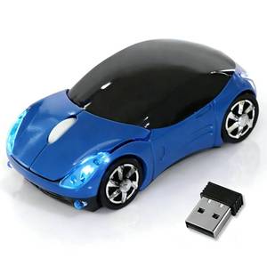 lot 4161 image: Zijipjy Blue Wireless MouseMini Car Computer Mouse1600DPI 2.4G with USB Receiver, Ergonomic Cute Computer Mice for Laptop, PC, Windows, Mac OS (Blue)