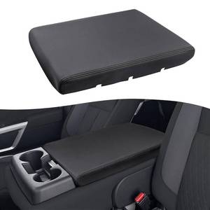 lot 4169 image: KBH Center Console Armrest Cover Replacement for Nissan Titan 2004-2024, Car Arm Rest Lid Upholstery, Middle Console Covering, Anti-Scratch, Black (Fits Jump Seat Console Only)
