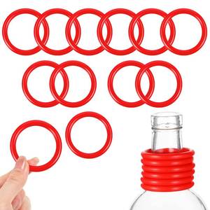 lot 4175 image: 12 Pcs Small Ring Toss Rings for Bottles, 2.1 Inch Plastic Carnival Rings, Wine Toss Hoop, Small Fun Target Toys for Backyard Outdoor Parties