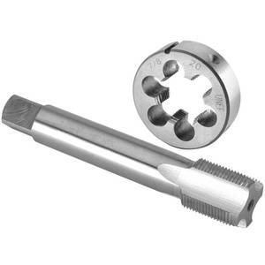 lot 4181 image: Burkit 78in-20 UNEF Tap and Die Set, 78 x 20 UNEF Machine Thread Tap and Round Die Right Hand
