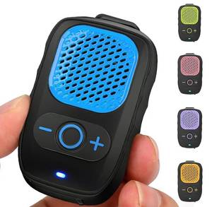 lot 4195 image: ShellHome Wearable Bluetooth Speaker, 30H Working Time Clip-On Wireless Jobsite Pro Water-Resistant Portable Speaker � Built-in Mic for Hands-Free Music and Calls, Blue, Non-Magnet