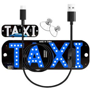 lot 4208 image: Blue and Pink LEDLight Signs for Car, USB Type-C Touch Dimmer Control, Suction Cup Mount Light Board Sign Suitable for All Cars