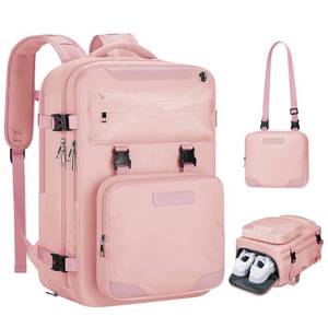 lot 5242 image: Maelstrom Travel Backpack for Women Men,30L Laptop Backpack Fits 17-Inch Laptop,Carry On Backpack for Airplanes with Crossbody Bag and Shoe CompartmentandToiletry Bag (Pink, Large)