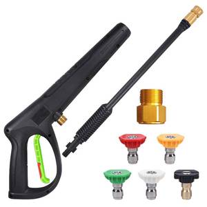 lot 5279 image: coyardor Pressure Washer Gun with Extension Wand and 5 Spray Nozzle Tips, M22-14mm and M22-15mm Fitting Replacement for Ryobi, Karcher, Powerstroke, Greenworks, and More Electric Power Washer