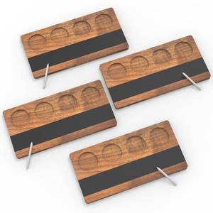 lot 6238 image: Adevar Flight Board Wine Flight Tasting Set of 4 Whiskey Tasting Wine Tasting Party Supplies Beer tasting board Cocktails Coffee Flight