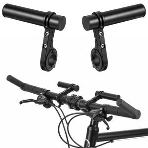 lot 6241 image: A2 Set Bike Handlebar Extender, Aluminum Bicycle Handlebar Extender Bicycle Handlebar Extension Bracket for Bike Mounts