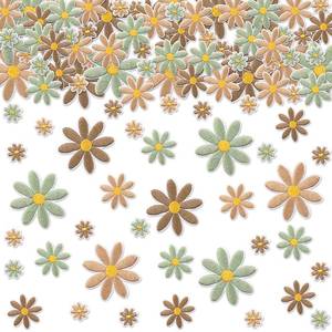 lot 6242 image: Lyrow 60 Pcs 3 Sizes Daisy Flower Iron on Patches Cute Colorful Flower Embroidered Sew on Applique Patches for Bags Hats Backpacks Shoes T-Shirt Clothes DIY Accessories (Brown, Green, Beige)